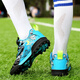 Hongxing Tong Ke Zapatos de fútbol para niños Tf Botones rotos Botón Rotando zapatos para niños Archos de entrenamiento de estudiantes primario y secundaria Zapatos anti-Slip 9896 Negro 29