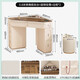 Dressing table small corner dressing table French cream style small triangle dressing table bedroom bedside modern and simple corner dressing table + makeup stool + side cabinet *2 0 points 8 meters