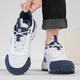 Musketeer 2025 printemps et été new kong kong style clair luxe mode polyvalent d'absorption de choc pour hommes et femmes de style couple non glissant les baskets décontractées sans glissement blanches et bleues-9928 [biens européens haut de gamme] 36