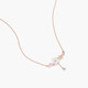 Fakou Butterfly Flower Necklace for Women Rose Gold Designer Dress Silver Clavicle Chain Birthday Gift for Girlfriend and Wife Butterfly Flower Necklace