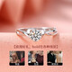 Chinese Gold Sweetheart Love Silver Ring Female Topaz Proposal Diamond Ring Girl Birthday Gift Girlfriend Wife Wedding Anniversary Sweetheart Love Female Ring-Topaz Jingsuda