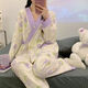 Les femmes enceintes allaitent les vêtements de confinement printemps et automne chinois lacets minces post-partum femmes allaitements pyjamas d'été kimono xxe838 l code (recommandé 85-115 Jin [Jin est égal à 0,5 kg]))