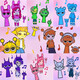 Weineng (weineng) 2025 rhythm box quiet book free clip sticker girl DIY fun dress-up handmade materials toy hand account Nezha 2 face change sticker 8 A style
