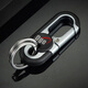 Pendange à double anneau Gift Gift Men's Car Key Chain Solid Color Metal Wisting Business Business Key Chain Motorcycle 3746 Black (1 pièce) Bonne qualité et livraison rapide