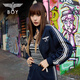 
BOY LONDON25 new autumn women's half-high neck contrast striped slim sports jacket W12004 Navy Blue XS