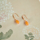 Jinhuang JENVORL Beeswax Earrings Water Drop Type Natural Yellow Amber Ear Hooks Retro Earrings New Chinese Style Earrings Sterling Silver Earrings Moon Honey Pair of Earrings Shop Owner