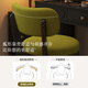 OUJI solid wood second-hand dressing chair, makeup stool, bedroom dressing table, makeup chair, light luxury dressing room, creative dressing stool, grass green cotton and linen + ebony frame
