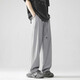 Foss Phil Pantalon décontracté Yamamoto japonais pour hommes de la soie d'été pour hommes minces pantalons de costume large drapé pour les garçons pantalon droit marque 718-7011 gris clair xl [suggéré 145-160jin [Jin est égal à 0,5 kg]]]