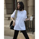 Demana basic long-sleeved white T-shirt 2025 spring and autumn off-shoulder long-sleeved basic versatile base T-shirt for women