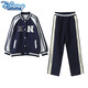 Disney Girls Spring and Autumn Set 2025 New Fashionable Casual Sports Baseball Clothes Children's Clothes Girls' Two-Piece Set Black 1396 Set Two-Piece Set 160 cm