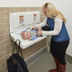 Der dritte Badezimmer Babypflege Tisch faltbare Wandmontierte Kinderwindentischwechsel Tisch Mutter und Baby Badezimmer Sitz Babysicherheit Sitz am Typ 1