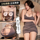 Feimu Sexy Underwear 2025 Nouvelle épouse d'uniforme sexy Yuejiaozhan Golf Pyjama Passion and Temptation Set 6624 Pure Désir (chaussettes) + suspension. La taille moyenne est recommandée pour peser 80-120 Jin [Jin est égal à 0,5 kg]