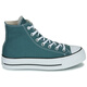 
Converse women's shoes thick-soled heightened canvas shoes sports shoes CHUCK green 2025 new high-top sneakers A12596C green 35