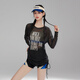 Sanqi swimsuit women's conservative split three-piece sports long-sleeved blouse to cover the flesh and look slimming hot spring seaside swimwear 2XL