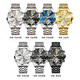 Olevs Swiss Certified Brand Watch Herren Multifunktional mechanische Uhr Vollautomatisch leuchtend wasserdichte Männer Watch Trendy Herren Uhr Olevs-6621 Stahlgürtel Schwarz