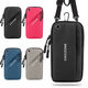 Jiaojing crossbody mobile phone bag for women multi-function new running arm bag for men waterproof sports wrist bag for men black strap + carabiner + arm strap