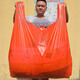 Extra large thickened vest bag red plastic bag clothing packing bag moving storage convenient bag portable plastic bag 5 trial packs 65*88 thick
