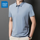 
King of King of Trueves endorses summer thin ice silk short-sleeved men's large-size loose POLO shirt cool breathable quick-drying top BYBL-12357 dark gray XL