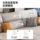 Jinguan leather sofa bed 100% top layer cowhide living room integrated dual-use electric function straight line zero against the wall 2025 new model 3.4 meters five-person seat [1 electric + drag bed + unit] + foot pedal Deluxe model [imported top layer cowhide + latex seat bag + pine frame]