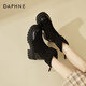 Daphne grueso Sole Plus Boots Martin de terciopelo para mujeres 2025 Nuevos zapatos de algodón calientes de invierno botas de nieve noreste botas cortas de moda para mujeres negras 38