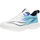 Chaussures pour hommes Huili, chaussures de sport, chaussures de course à semelle douce légère, chaussures décontractées respirantes, WXY (ZA) -3291 blanc, bleu et jaune 40