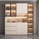 
Solid wood side cabinet high cabinet modern simple wall integrated dining storage cabinet living room wine cabinet entrance cabinet can be customized style 12240*40*220 solid wood ecological board