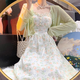 凡小如碎花吊带连衣裙女高级感套装两件套春夏法式中长款温柔风气质女装 开衫+吊带裙两件套 L 【建议105-115斤】