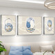 Pinturas de decoración de la sala de estar nórdica, murales de pared de fondo abstracto de lujo de lujo, pinturas de colgantes de porcelana de cristal de dormitorio simple moderna, TXMG12004, medio 80*60 cm/derecha 40*60 cm adecuado para 2.