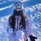 麓格立口罩秋冬女滑雪面罩保暖防风防寒户外骑行登山护颈围脖套护耳罩 滑雪保暖面罩【黑色粉带】