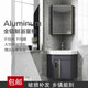 Ai Style One Bathroom Triangular Bathroom Cabinet Combination Space Aluminum Household Washbasin Corner Washstand Simple Small Apartment Corner 37*37 Gentleman Gray Cabinet + Basin + Mirror Cabinet