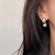 Chaojin zhou samedi Fu Boucles d'oreilles de Pea Pea 2025 Boucles d'oreilles de niche de nouveau style pour femmes Boucles d'oreilles de niche géométrique Jindoudou Boucles d'oreilles en perles 3291