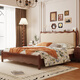Laisda American Cold Wood Bed Walnut 1,5 метра двойной французский классический мягкий мешок с твердым деревом кровать YF688# 1,5 кровать