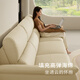 
Gujia Home Furnishing Modern Simple Functional Leather Sofa Zero Wall Sofa Sectional Backrest Head Cowhide Living Room Sofa 6197 [glutinous rice white] Three-person right electric 2.71m