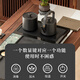 Shishangju whole piece black gold stone tea tray integrated tea tray office drainage type tea table with kettle automatic water supply integrated kettle with double furnace 90*45*3cm