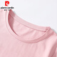 Pierre Cardin reines Baumwoll 70-viertel-Hülsen-T-Shirt für Frauen Lose Temperament Alter reduzierende rosa mittelschließende Frühlings- und Herbst-Sommerkleidung 2025 Neues Top W6160 Graupulver + W6172 ICE Blue M (Empfohlen 80-105 Jin [Jin gleich 0,5 kg]))