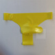 Universal rubber bullet separated seamless latex leather underwear JJ belt cover men's sexy mid-low waist sexy thong yellow 65-75 cm waist