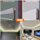 雷士照明 NVC向上发光线型灯槽灯带见光不见灯客厅吊顶反光双眼皮线型灯灯槽 竖装款XT694+雷士LED光源1米 24V 暖黄光 3000K