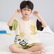 
Children's pajamas for boys summer pure cotton short sleeve thin medium size children Nezha teenagers 2025 new home clothing [100% pure cotton] YM-695 Huanglong 165 [L code] Recommended height 160-165CM