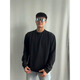 Digada cleanfit Henry neck long-sleeved T-shirt for men's spring and autumn summer new sweatshirt waffle American base shirt T-shirt CQS-1381 black plush style XL