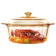 Corning (VISIONS) 4.1L heat-resistant glass pot soup pot cooking pot stew pot hot pot VS41DI crystal diamond series 24.5cm