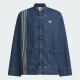 Adidas Clover Jacke Herren- und Frauen Frühling Jahr der Schlange Neujahr Neues chinesisches Stil Buckle Denim Sport Lose Jacket Jacket JZ9928/Denim Blue M.