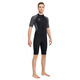 DIVE&SAIL one-piece short-sleeved shorts wetsuit 3MM men's diving wet suit thickened warm snorkeling surfing sailing jellyfish swimsuit black 2XL XX