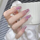 
Purple Butterfly Wearing Nail Art Long Whitening Hand-Style Fake Nail Plate Finished Nail Plate Nail Plate L15258 Dark Night Butterfly [Free Tool Kit 5 Piece Set