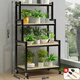 
Ximofang [753 repurchase] Iron-art balcony flower stand indoor living room floor-standing flower pot stand balcony vegetable planting rack Nanzhu black rack One layer length 60 height 10 width 25-Nanzhu