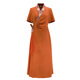 Hucheng Gu Niang Sommer High-End Light Luxury Chinesischer Stil Damen Essigsäure Taille-Hub-Langrock Futai Kleid BMT11303 Orange S