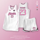 Trajes de baloncesto para hombres y mujeres Personalización para estudiantes universitarios Equipo American Jersey Competencia Equipo de entrenamiento Uniforme Jersey de baloncesto personalizado Summer 719-Pink Pink-Pinkited [American Style] M