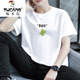 Woodpecker T-shirt à manches courtes Brand de marque masculine Été Teenagers Junior High School Students Beau T-shirt à demi-manche Vêtements d'été HG-T9902 White XL 120 à 135 Jin [Jin est égal à 0,5 kg]