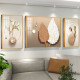 Moderne einfache Wohnzimmersofa Hintergrund Wanddekoration Gemälde Nordisch Licht Luxus -Fernseher -Wand Hanging Malerei Abstraktes Wandbild Txmg12004 Middle 100*70 cm/rechts 50*70 cm für 3 geeignet für 3