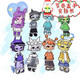 Weineng (weineng) 2025 rhythm box quiet book free clip sticker girl DIY fun dress-up handmade materials toy hand account Nezha 2 face change sticker 8 A style