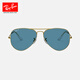 雷朋（Ray.Ban）墨镜太阳镜飞行员男女眼镜偏光可配度数蛤蟆镜0RB3025 【偏光】9196S2金色框蓝色镜片62